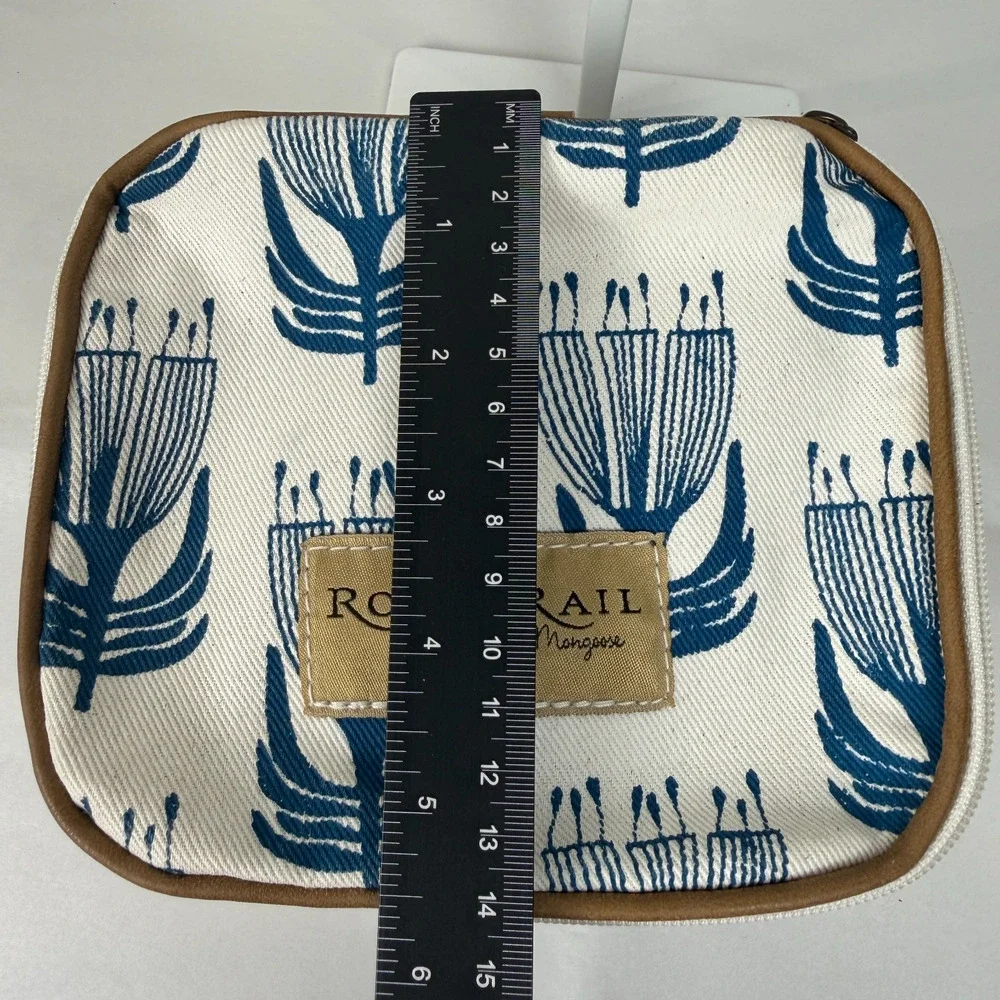 ROVOS RAIL South Africa Train Guest Amenity Bag (Empty) Cream Blue Botanical